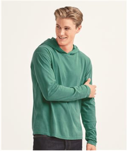 Garment-Dyed Heavyweight Hooded Long Sleeve T-Shirt 4900